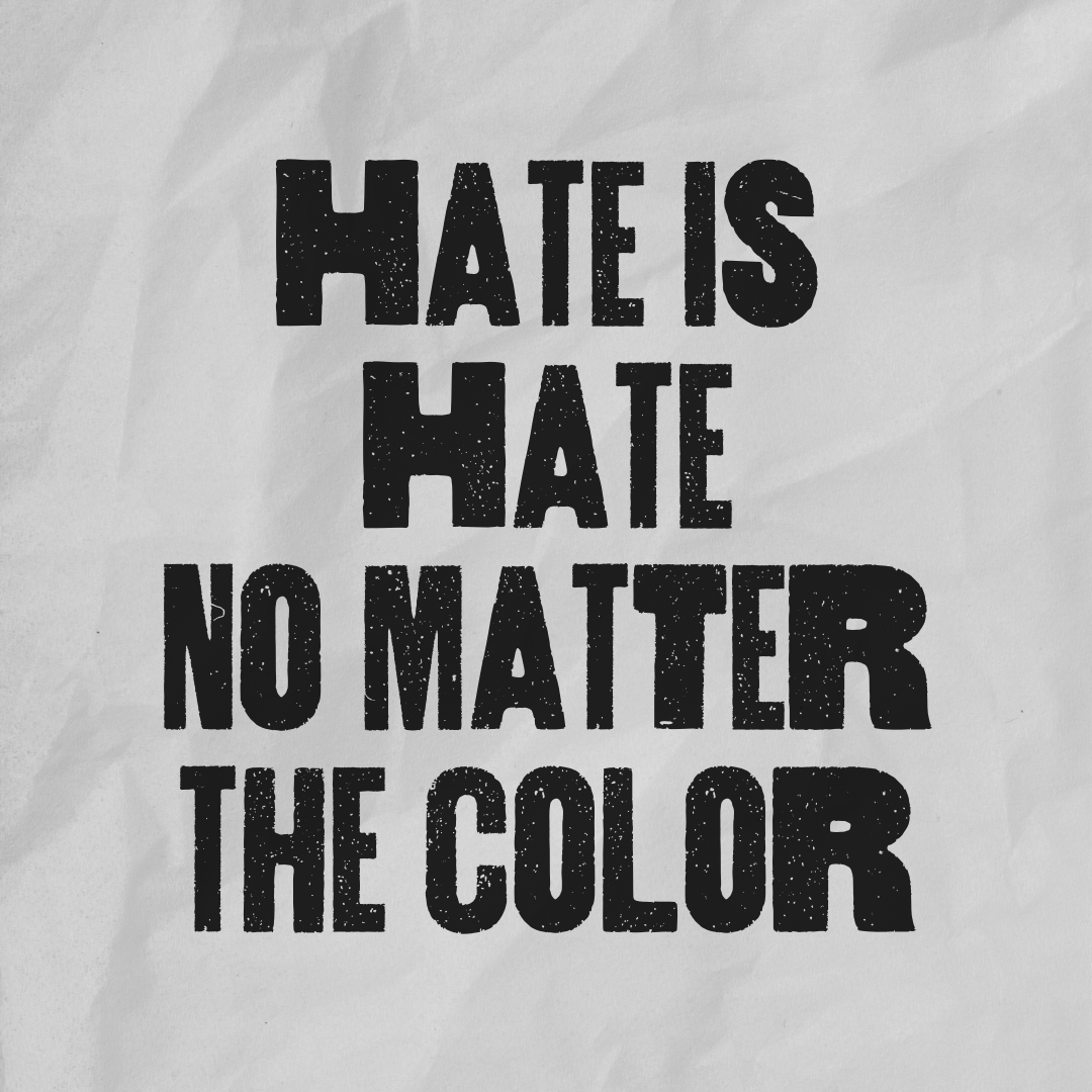 Hate is Hate image created in Spark Posts